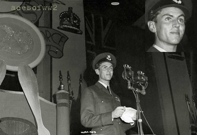 Beurling gives a speech at the Verdun Arena. Novemebr 1942