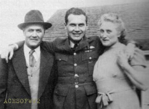 Jim Collier with his mother and father