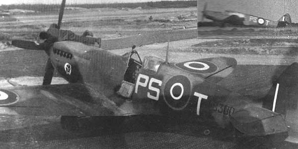Turner's Spit (TB300) with his initials PST - a Wing Commander's privilege