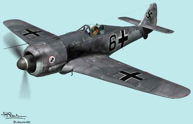 Focke-Wulf Fw190A-3 of 14/JG5   by JJ Boucher