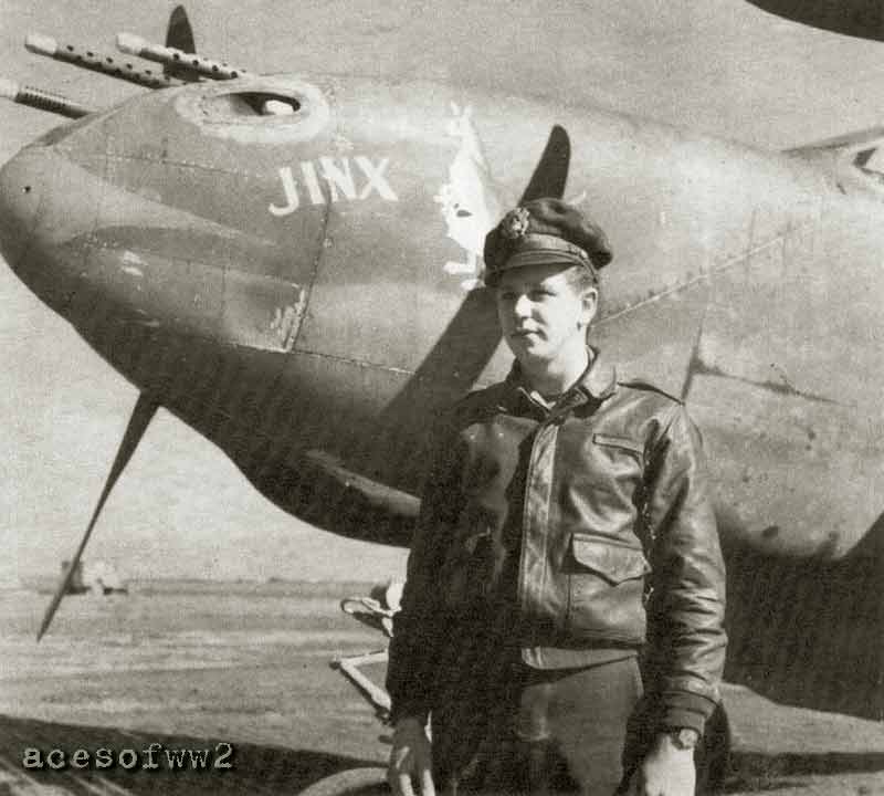 Amour Miller with his P-38 "Jinx"