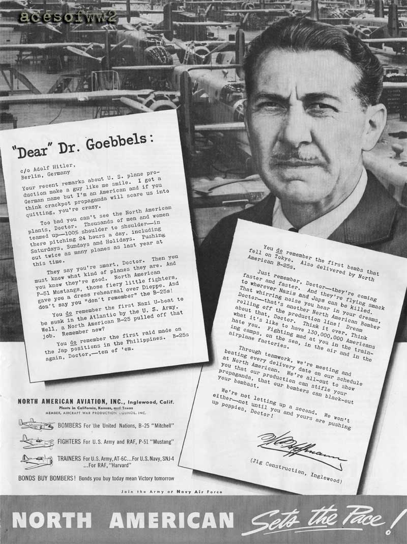 WW2 North American "Dear Dr. Goebbels" ad