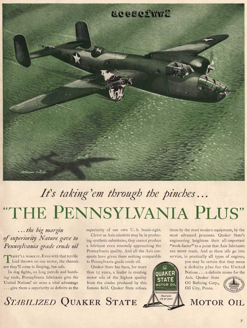 WW2 Quaker State "It's taking 'em through the pinches ... " ad