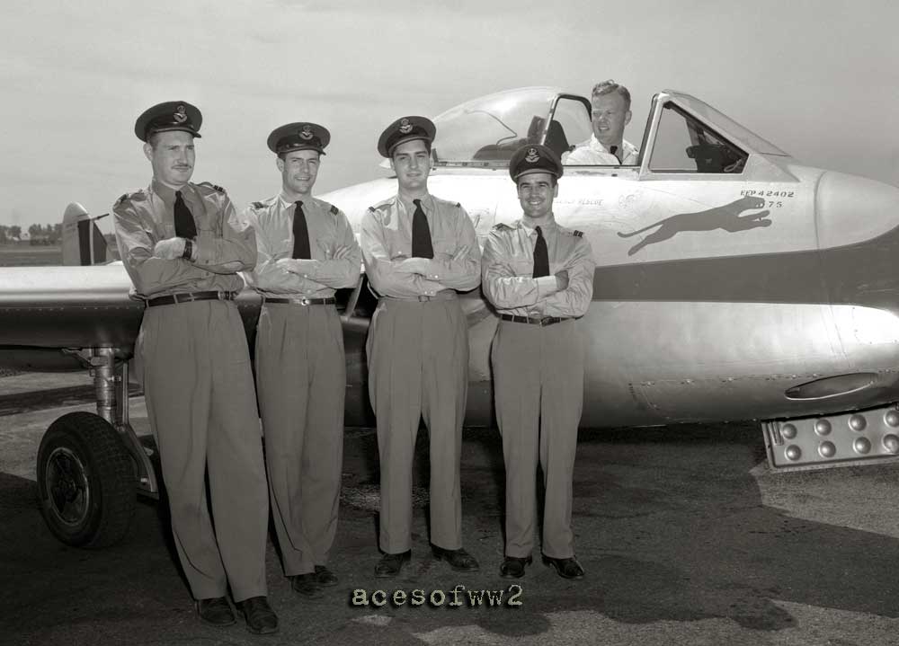 Another photo from 14 July 1949 - Kipp (in cockpit) with other members of the Blue Devils.