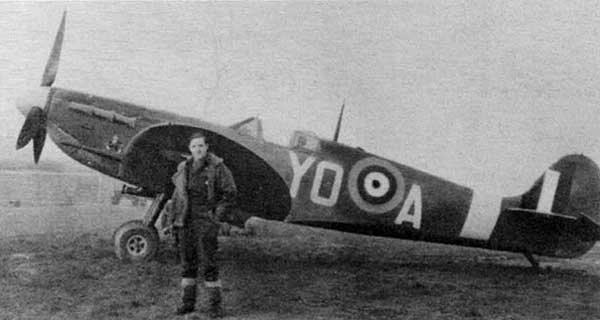 Morrison with his Mk Vb Spitfire  YO-A