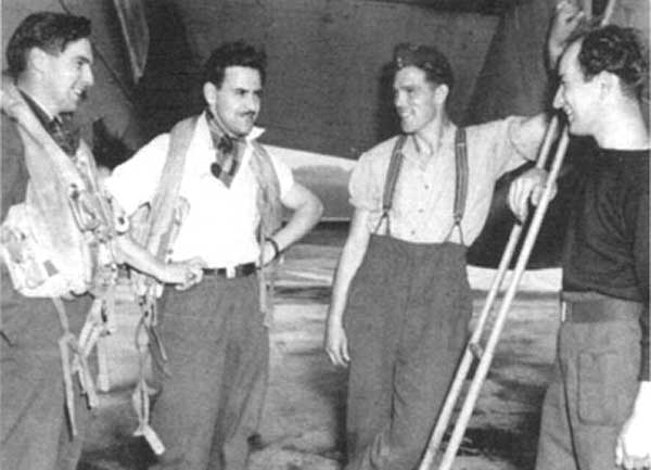 (PL-31861) 406 Sq. CO Blackie Williams (left) with his Navigator C.J. Kirkpatrick